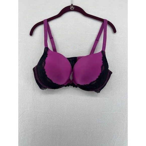 Torrid Other - Torrid Bra Underwire Push Up Plunge Size 40 D Purple/ Black